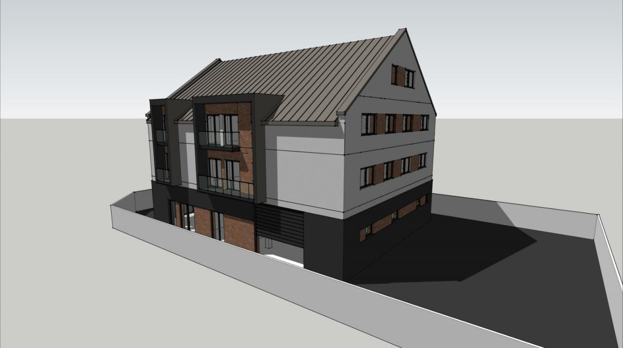 Cladire  4 Apartamente si Spatiu Comercial Sacalaz