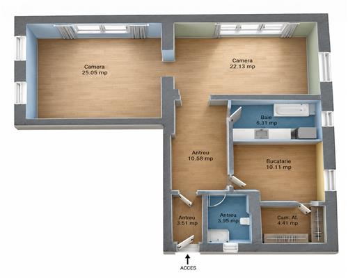 Apartament, Central